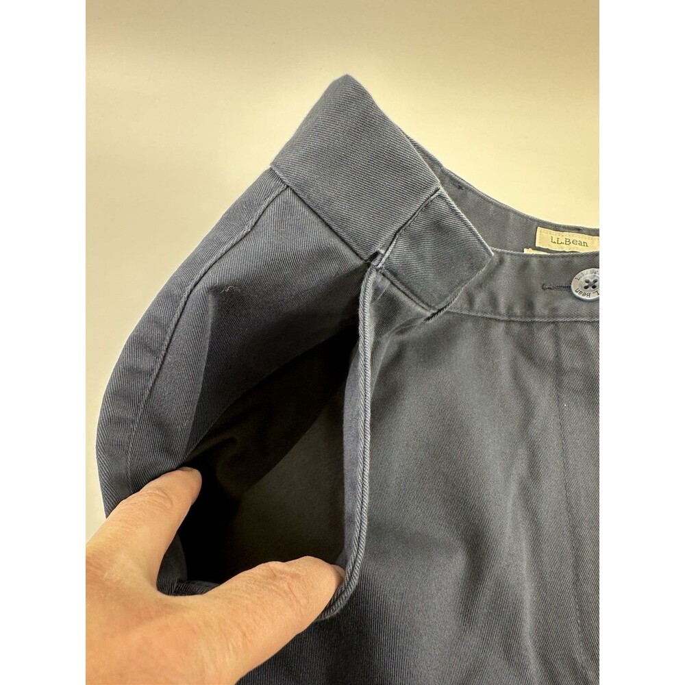 LL Bean Original Fit Chino Bermuda Shorts 9" Navy Cotton 274910 Women Regular 16 - Picture 4 of 16